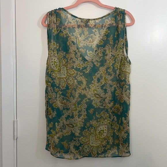 Talbots Sheer Sleeveless Shell, Size L, Multicolor - Picture 6 of 8